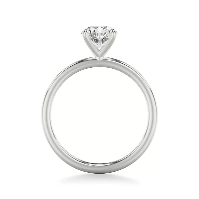 14K White Gold Barrett Solitaire Engagement Ring