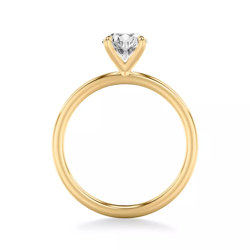 14K Yellow Gold Barrett Solitaire Engagement Ring