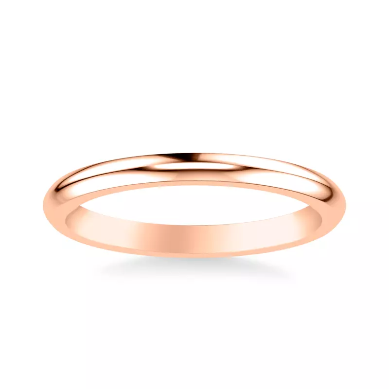 14K Rose Gold Cecily Polished Band (2mm)