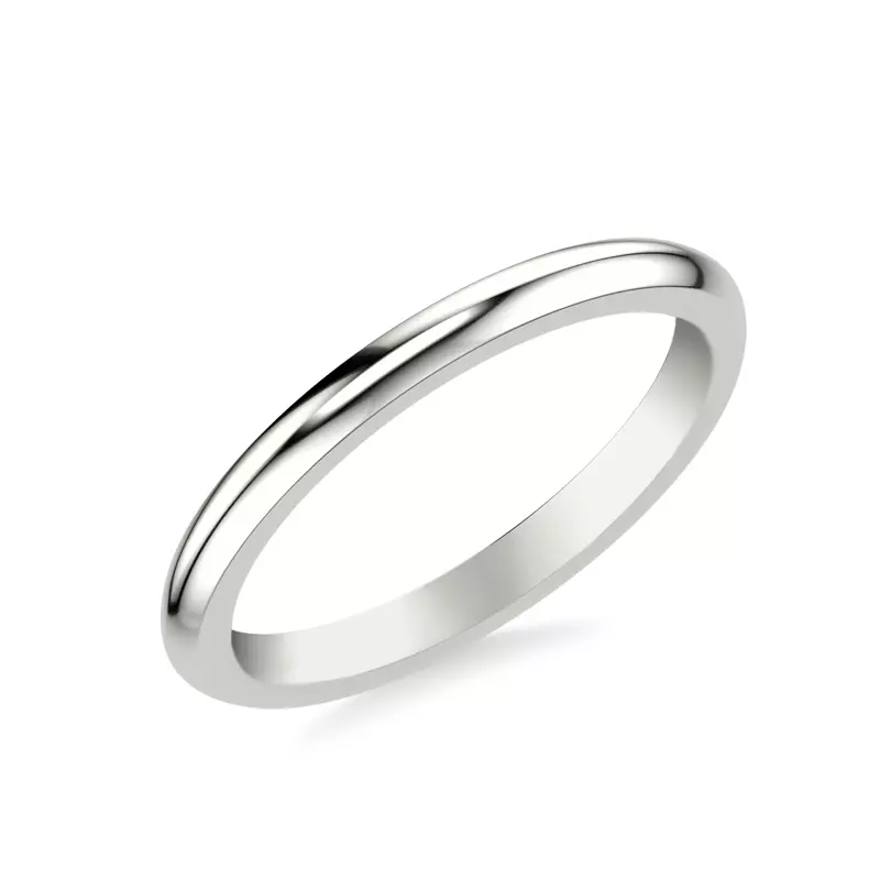 Platinum Cecily Polished Band (2mm)