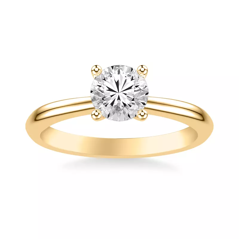 14K Yellow Gold Cecily Solitaire Engagement Ring