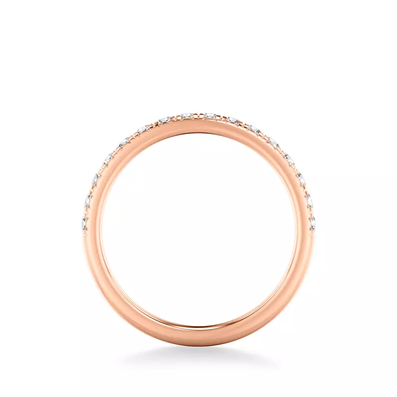 14K Rose Gold Morven Pavé Diamond Band