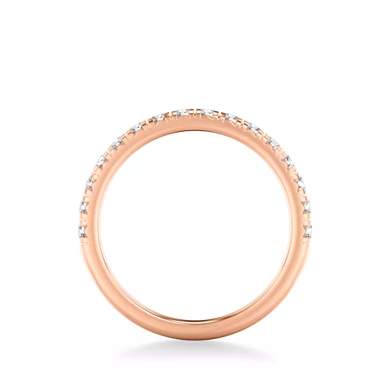 14K Rose Gold Alma Pavé Diamond Band