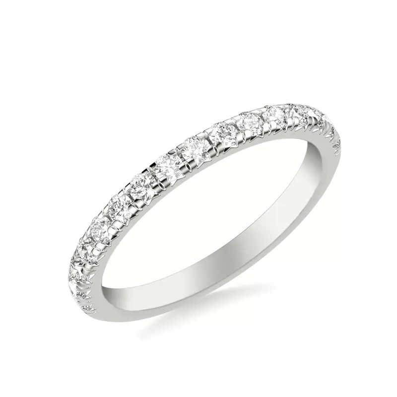 14K White Gold Alma Pavé Diamond Band