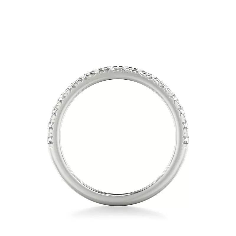 14K White Gold Alma Pavé Diamond Band