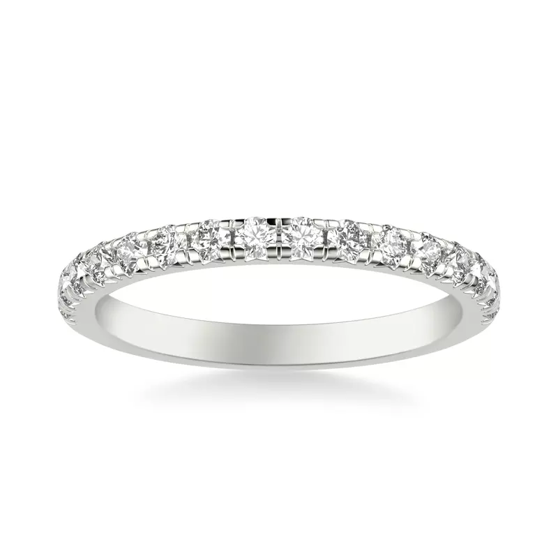 14K White Gold Alma Pavé Diamond Band