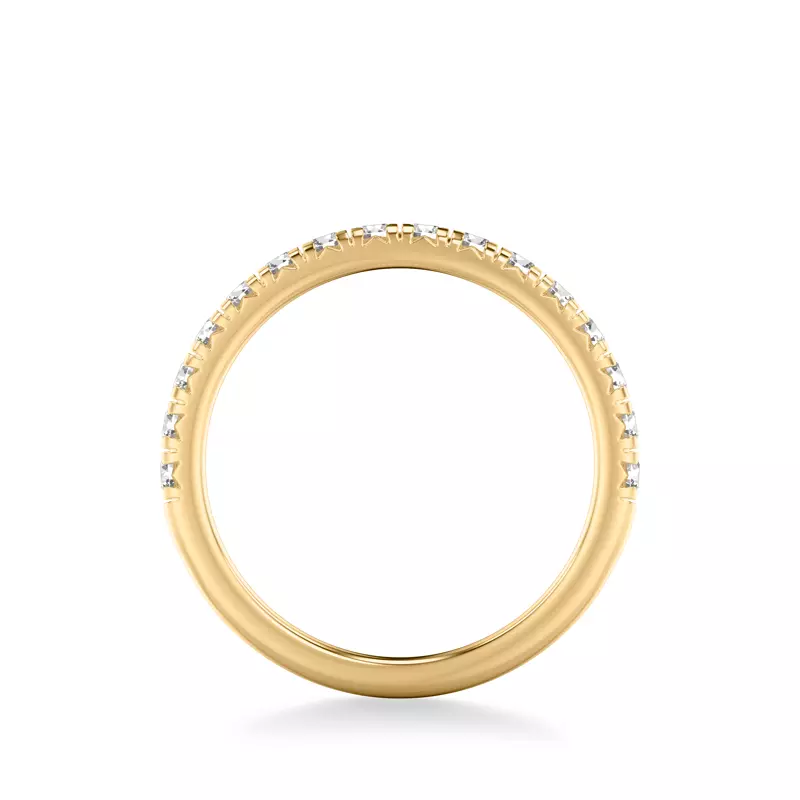 14K Yellow Gold Alma Pavé Diamond Band