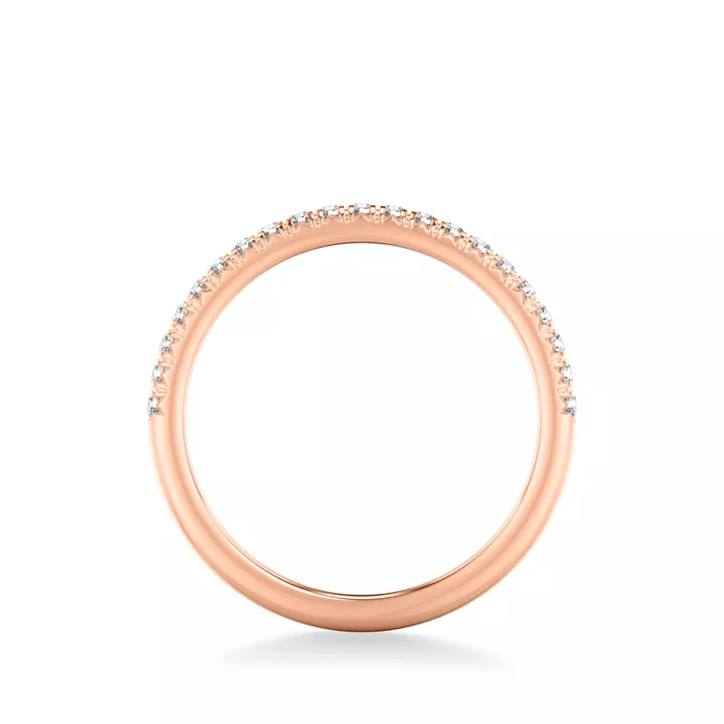 14K Rose Gold Blanche Pavé Diamond Band