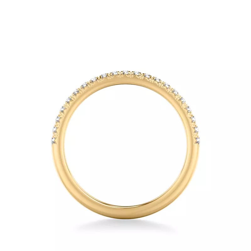 14K Yellow Gold Blanche Pavé Diamond Band