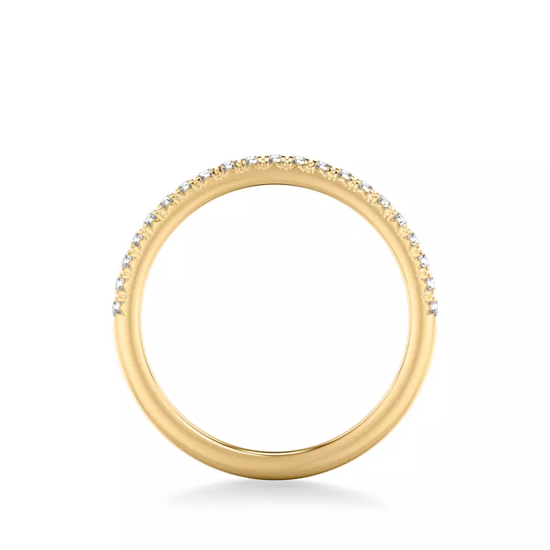 14K Yellow Gold Cherry Pavé Diamond Band