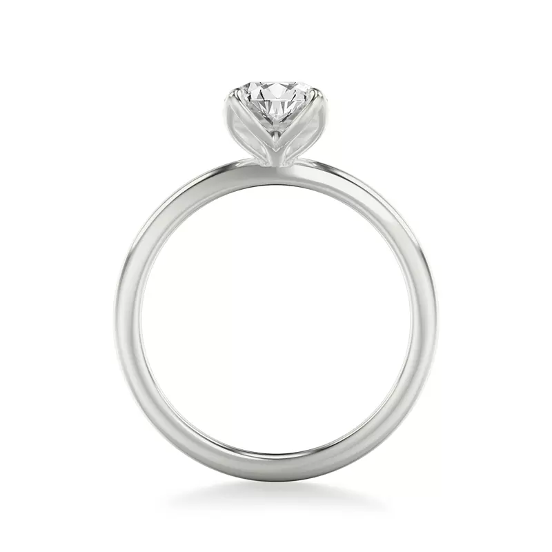Platinum Maryrose Petal Shaped Solitaire Engagement Ring
