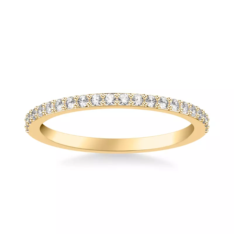 14K Yellow Gold Aoife Pavé Diamond Band