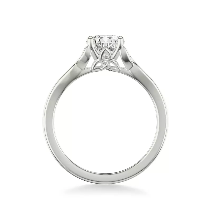 14K White Gold Siobhan Trinity Solitaire Engagement Ring
