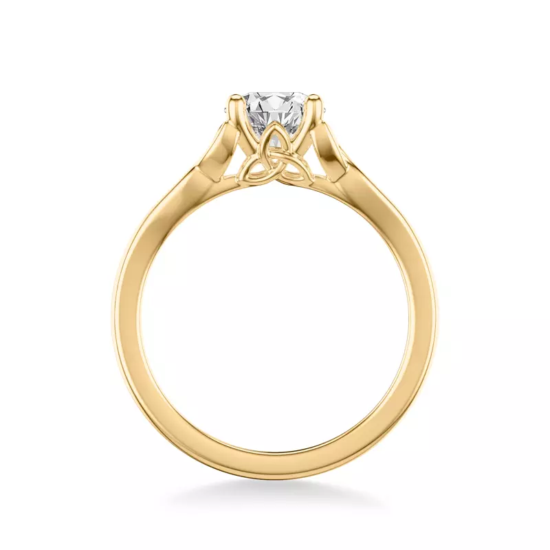 14K Yellow Gold Siobhan Trinity Solitaire Engagement Ring