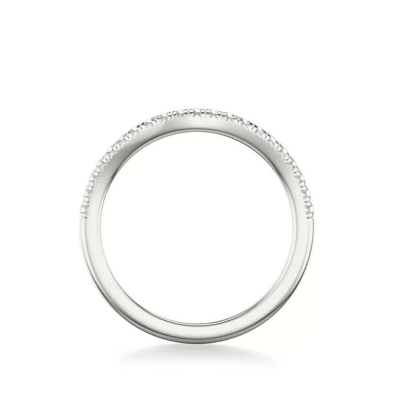 Platinum Siobhan Curved Pavé Band