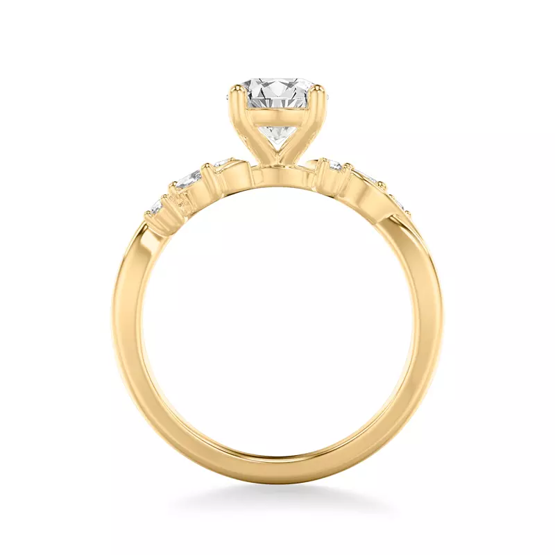 18K Yellow Gold Jules Pavé Engagement Ring
