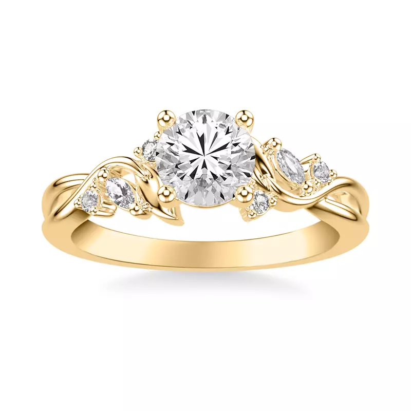 18K Yellow Gold Jules Pavé Engagement Ring