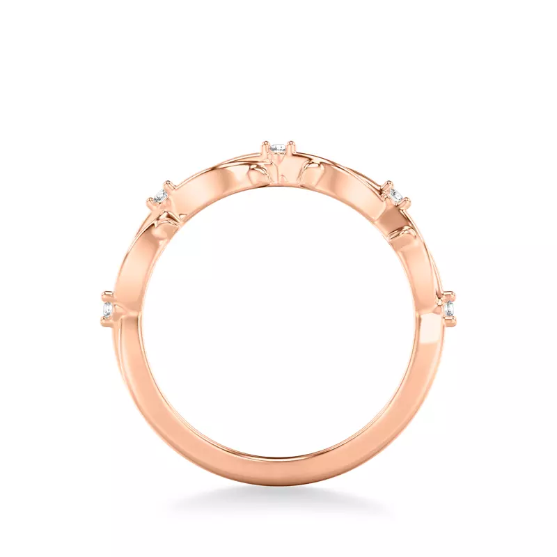 14K Rose Gold Elena Thorny Vine Band