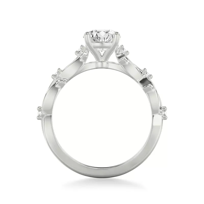 14K White Gold Elena Thorny Vine Engagement Ring