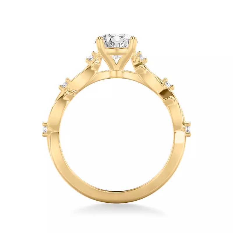 14K Yellow Gold Elena Thorny Vine Engagement Ring