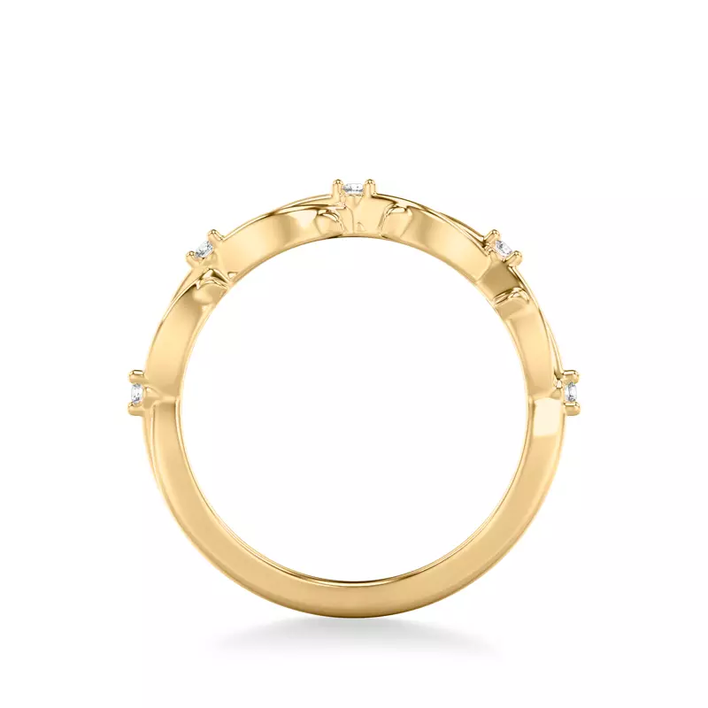 14K Yellow Gold Elena Thorny Vine Band