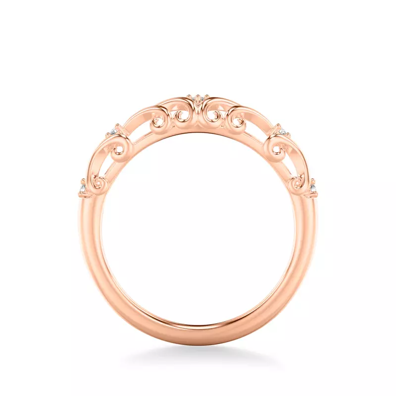 14K Rose Gold Suri Pavé Wave Band