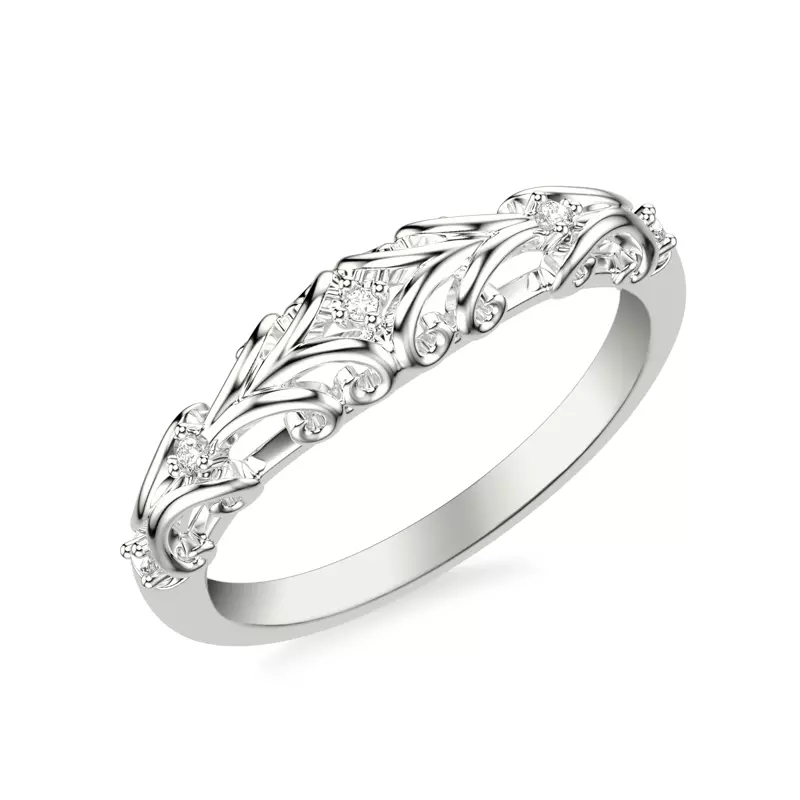 Platinum Suri Pavé Wave Band