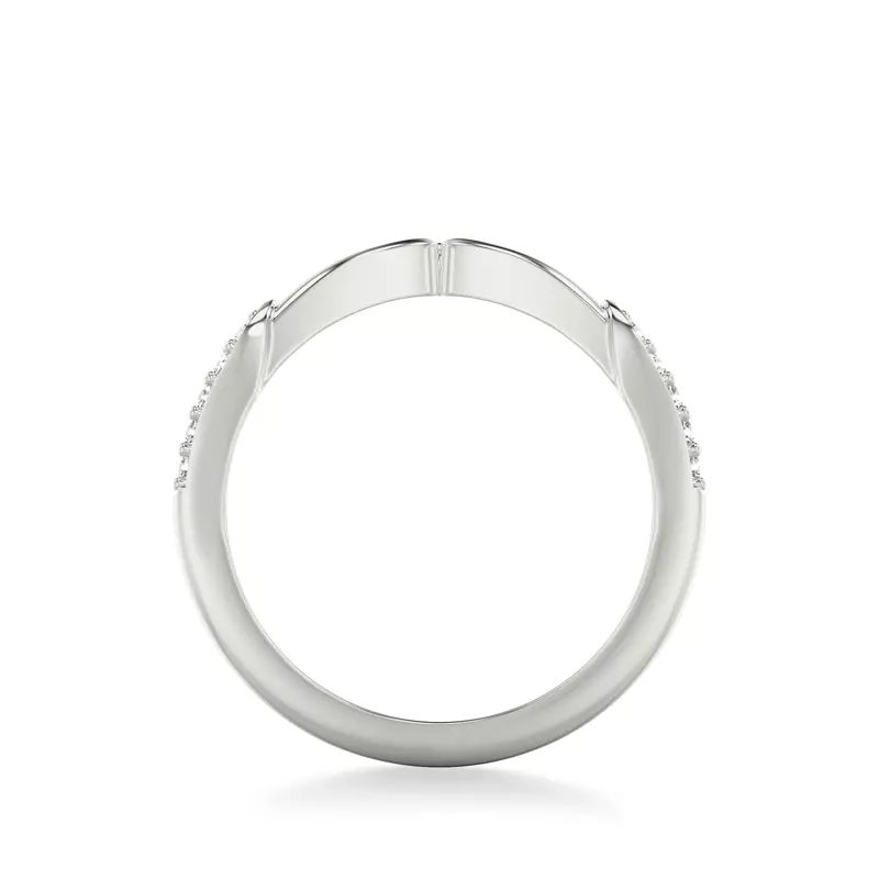 18K White Gold Onde Pavé Band