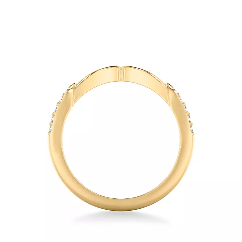 18K Yellow Gold Onde Pavé Band