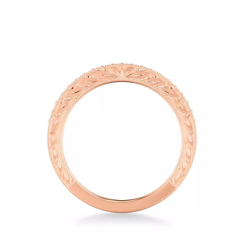 14K Rose Gold Kensie Hand-Engraved Diamond Band