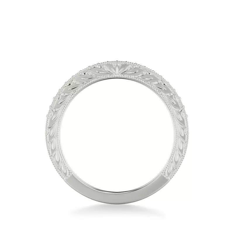 Platinum Kensie Hand-Engraved Diamond Band