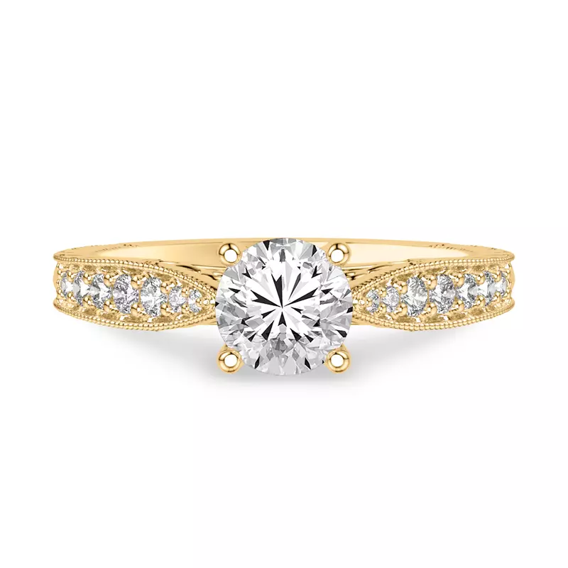 Kensie Hand-Engraved Engagement Ring
