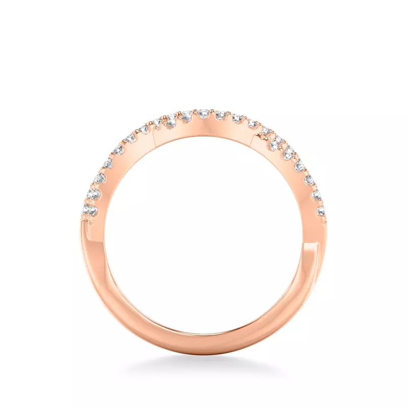 14K Rose Gold Denisse Contemporary Prong Diamond Band