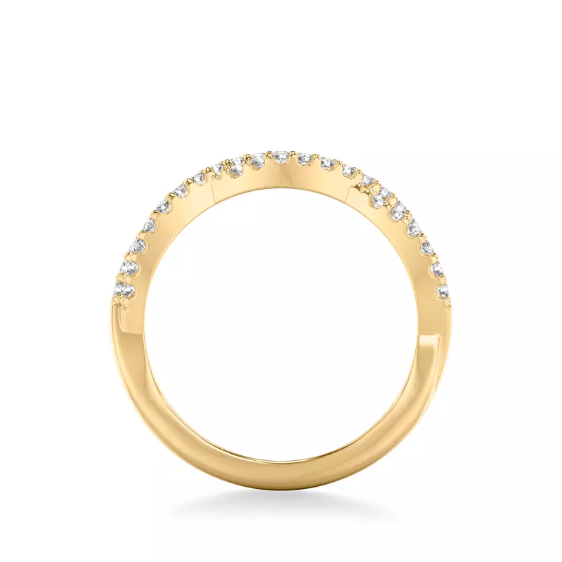 14K Yellow Gold Denisse Contemporary Prong Diamond Band