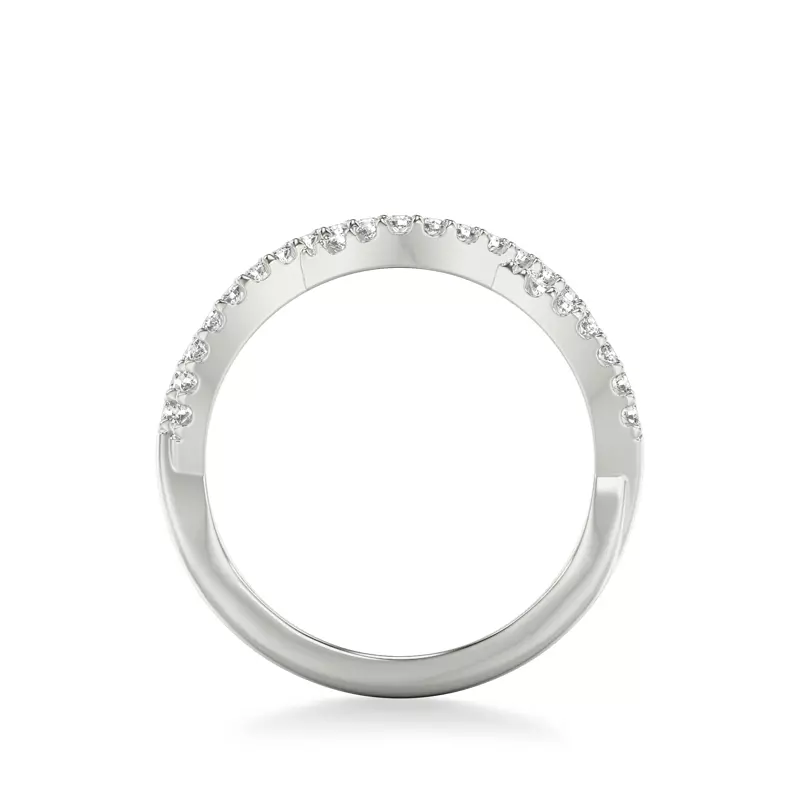 18K White Gold Denisse Contemporary Prong Diamond Band