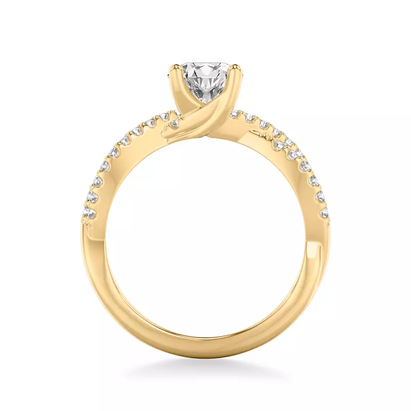 18K Yellow Gold Denisse Contemporary Prong Engagement Ring