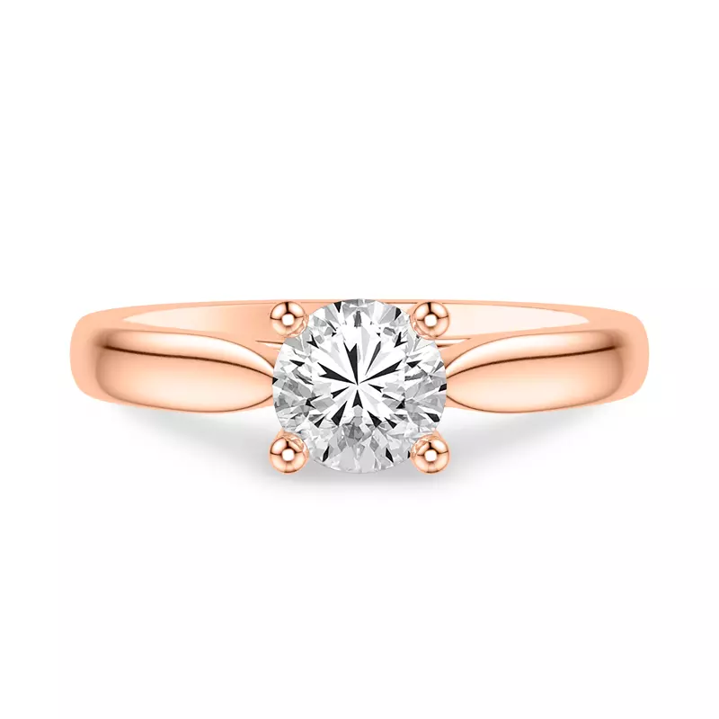 14K Rose Gold Aarya Trellis Solitaire Engagement Ring