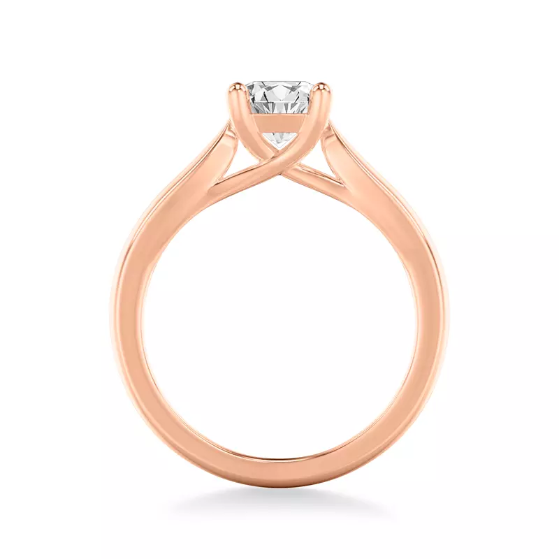 14K Rose Gold Aarya Trellis Solitaire Engagement Ring