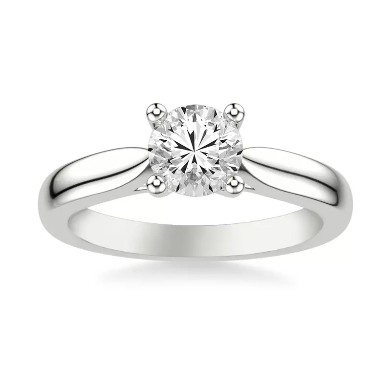 14K White Gold Aarya Trellis Solitaire Engagement Ring