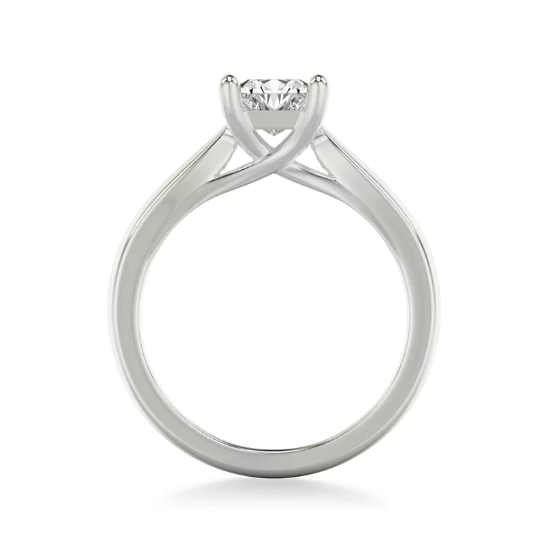 14K White Gold Aarya Trellis Solitaire Engagement Ring
