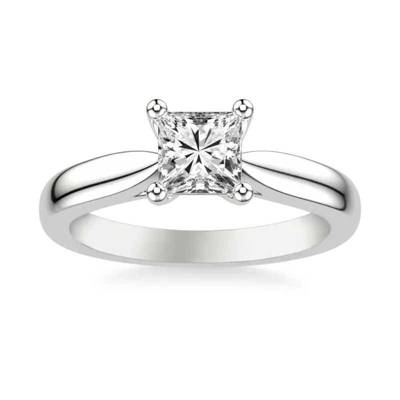 14K White Gold Aarya Trellis Solitaire Engagement Ring