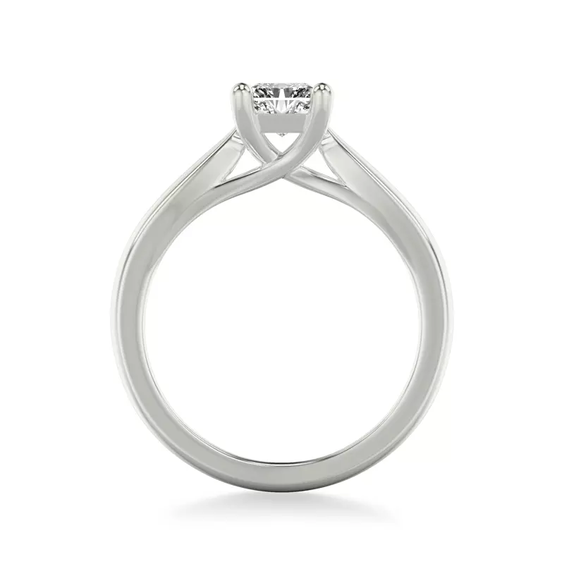14K White Gold Aarya Trellis Solitaire Engagement Ring