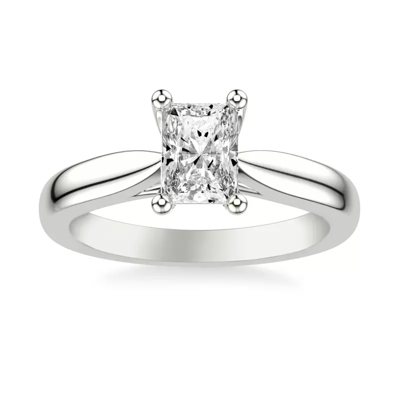 14K White Gold Aarya Trellis Solitaire Engagement Ring