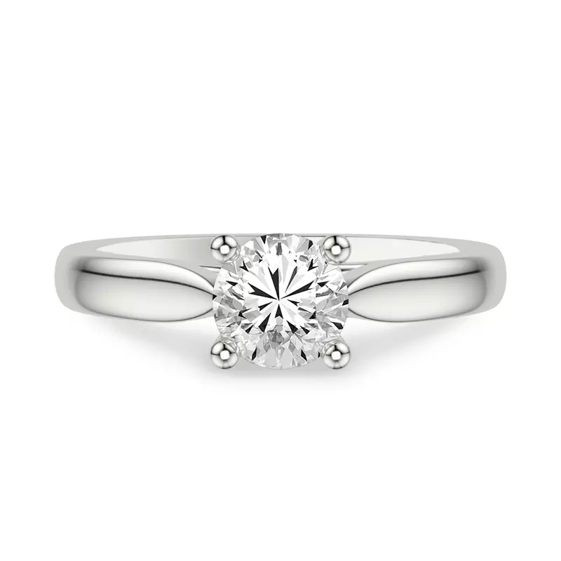 18K White Gold Aarya Trellis Solitaire Engagement Ring