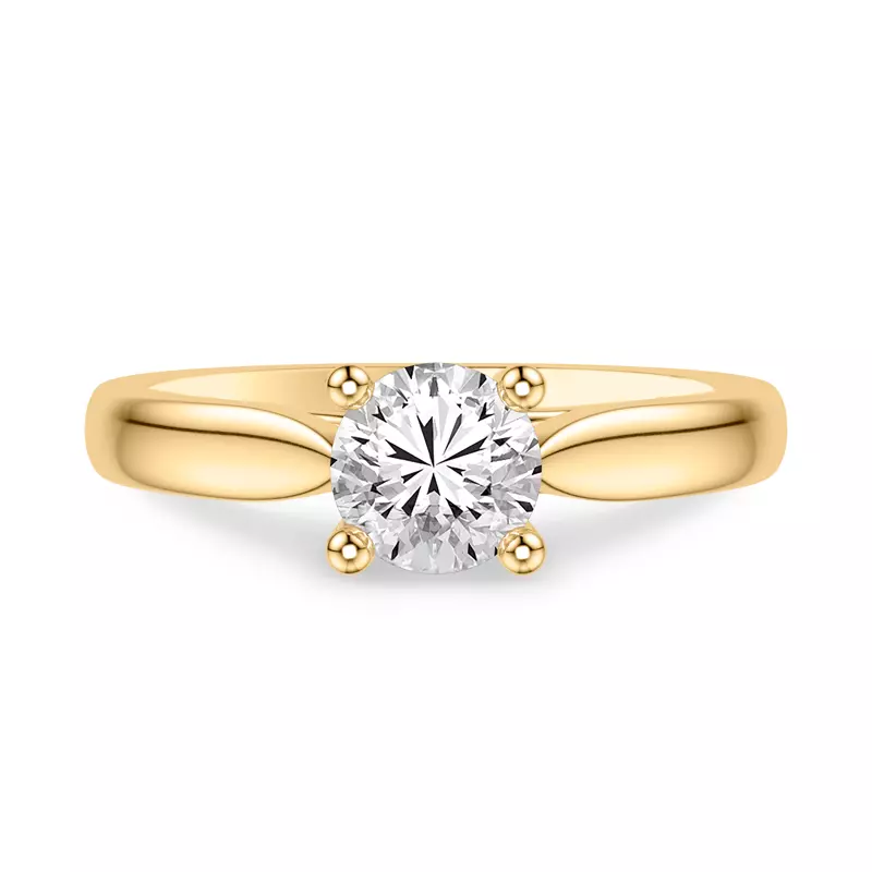 18K Yellow Gold Aarya Trellis Solitaire Engagement Ring