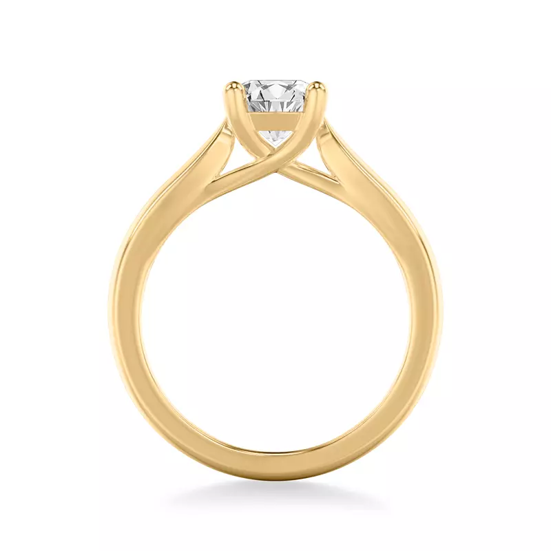 18K Yellow Gold Aarya Trellis Solitaire Engagement Ring