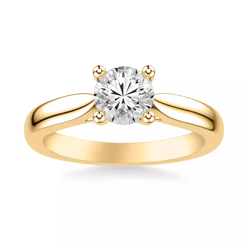 18K Yellow Gold Aarya Trellis Solitaire Engagement Ring
