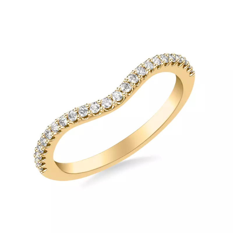 18K Yellow Gold Jillian Diamond Wedding Band