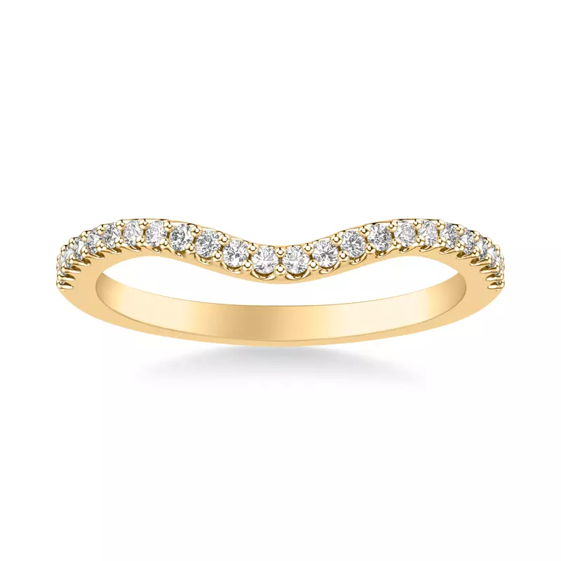 18K Yellow Gold Jillian Diamond Wedding Band