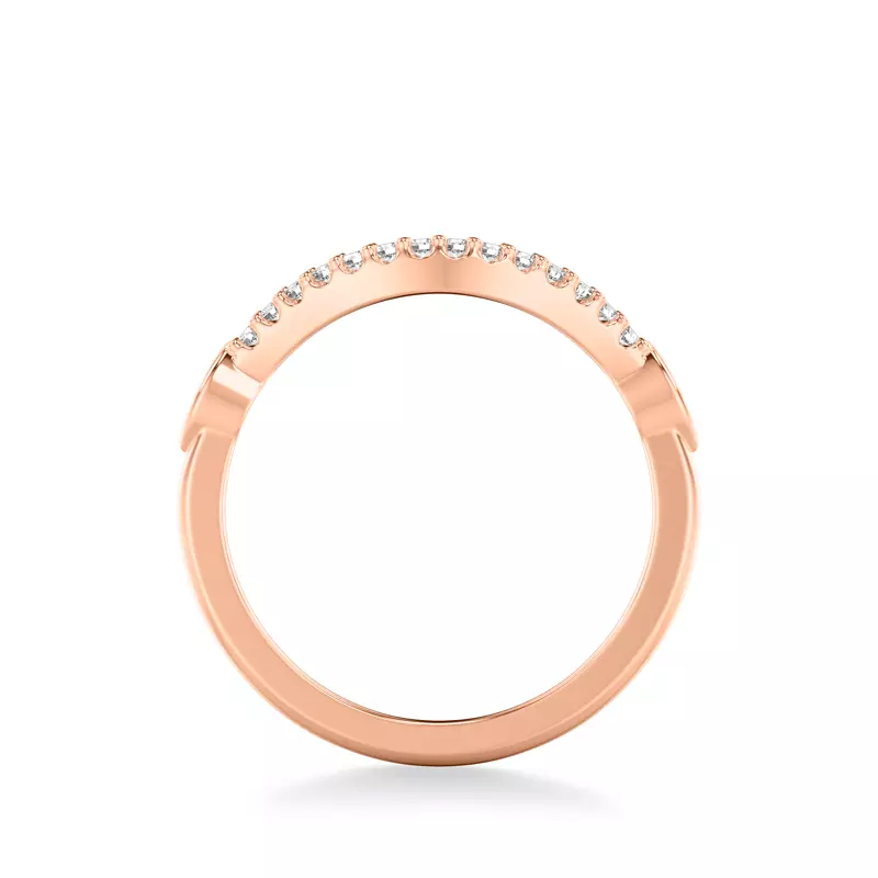 14K Rose Gold Dolly Diamond Wedding Band